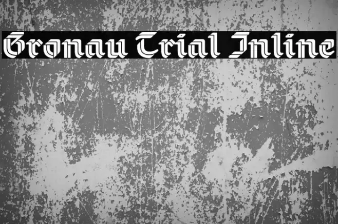 Gronau Trial Inline Font examples
