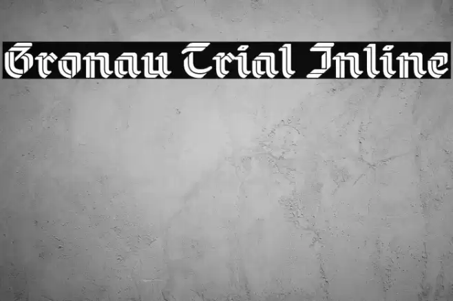 Gronau Trial Inline Font examples