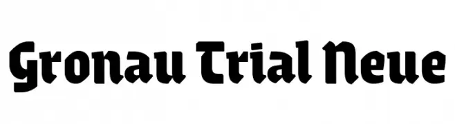 Gronau Trial Neue  Frei Schriftart Herunterladen