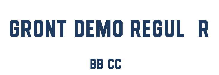 Gront DEMO Regular Font Preview