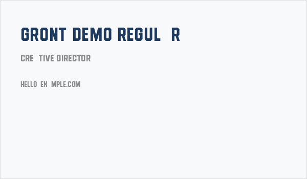Gront DEMO Regular Business Card