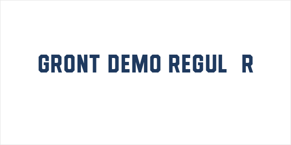 Gront DEMO Regular Logo