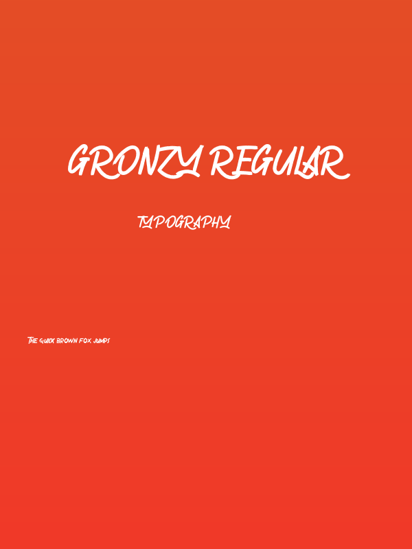 Gronzy Regular Poster