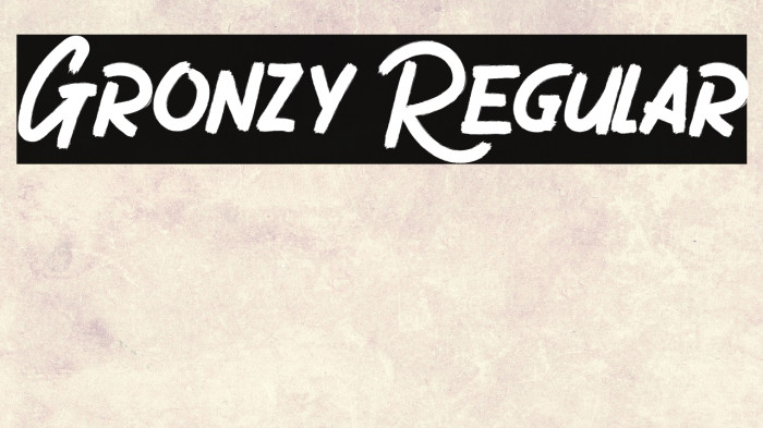 Gronzy Regular Font examples