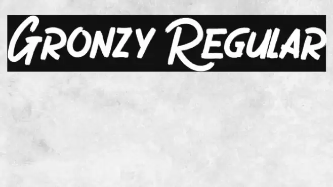 Gronzy Regular Шрифта examples