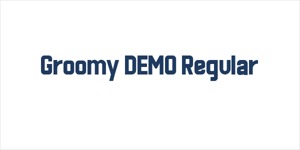 Groomy DEMO Regular Logo