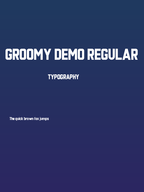 Groomy DEMO Regular Poster