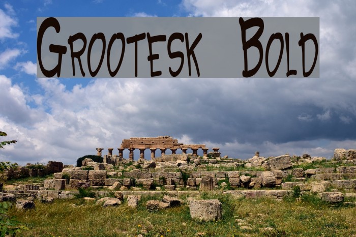 Grootesk Bold Font examples