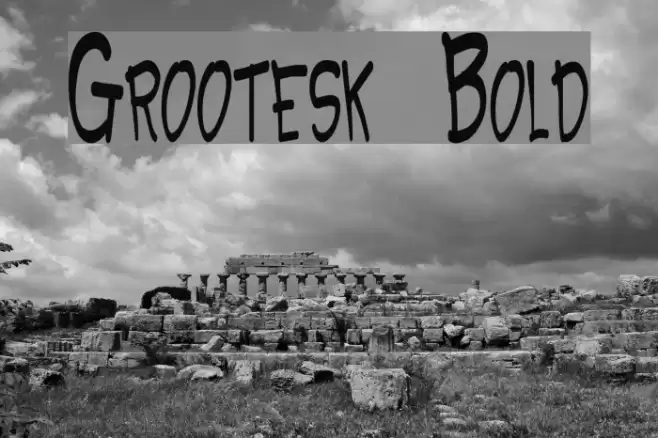 Grootesk Bold फ़ॉन्ट examples
