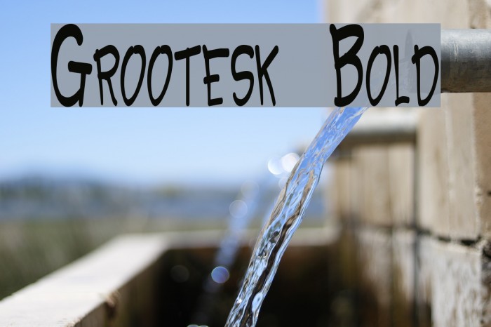 Grootesk Bold Font examples
