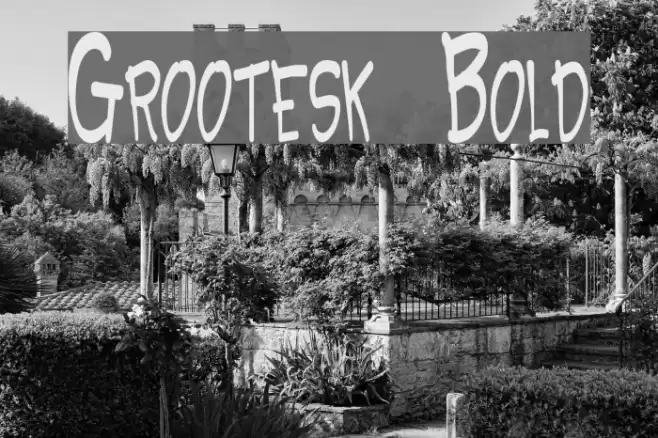 Grootesk Bold फ़ॉन्ट examples