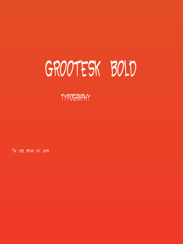 Grootesk Bold Poster