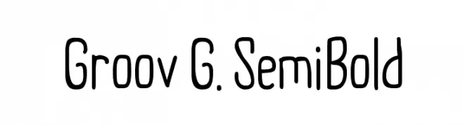Groov G. SemiBold  免费字体下载