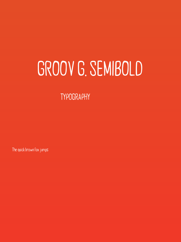Groov G. SemiBold Poster