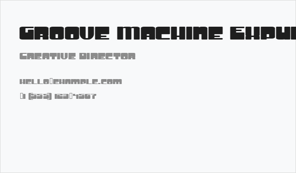 Groove Machine ExpUpright Bold Business Card