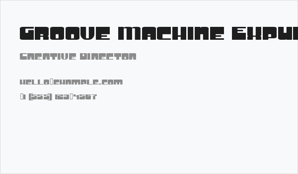Groove Machine ExpUpright Business Card