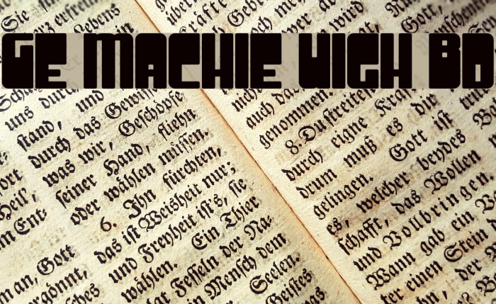 Groove Machine Upright Bold Font examples