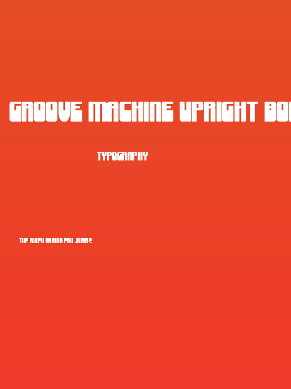 Groove Machine Upright Bold Poster