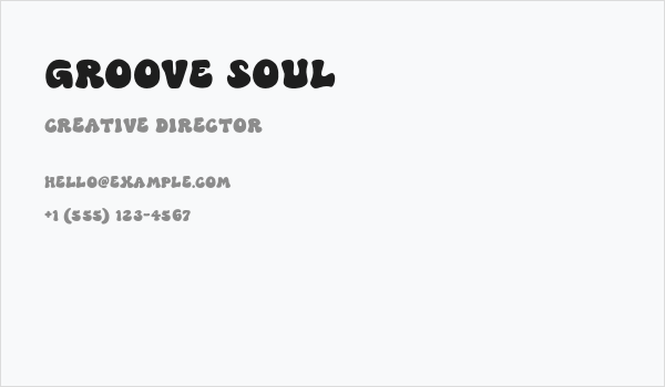 Groove Soul Business Card