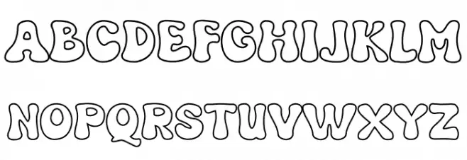 Grooven Outline 字体 大写