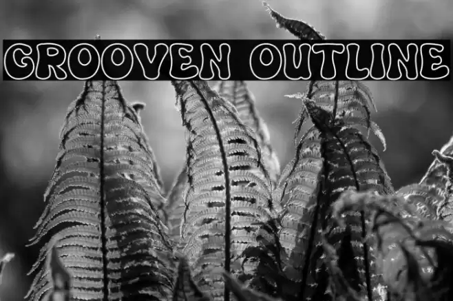 Grooven Outline Font examples