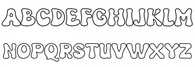 Grooven Outline Font Litere mici
