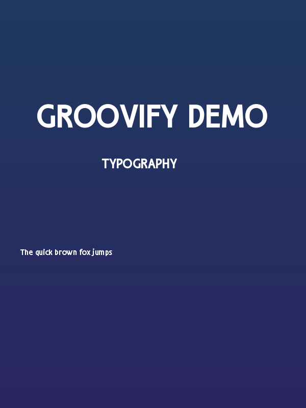 Groovify Demo Poster