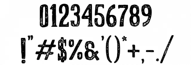 Grooving Textured Font OTHER CHARS