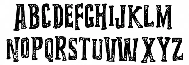 Grooving Textured Font Litere mari
