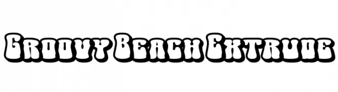 Groovy Beach Extrude  Frei Schriftart Herunterladen