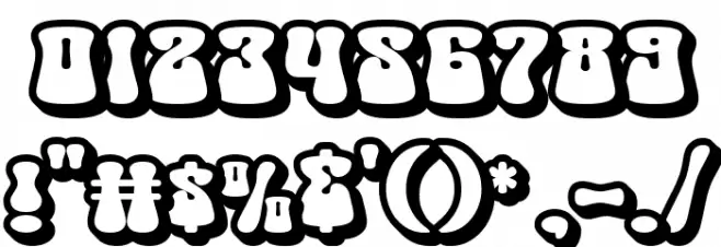 Groovy Beach Extrude Font OTHER CHARS