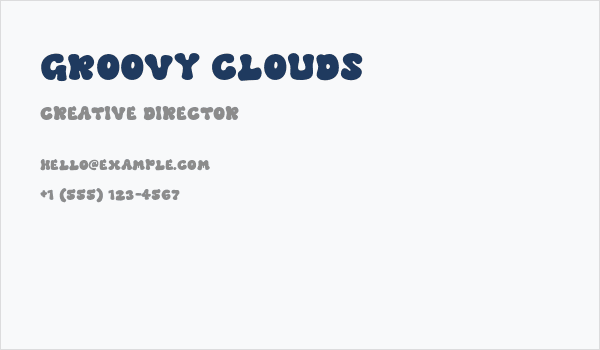 Groovy Clouds Business Card