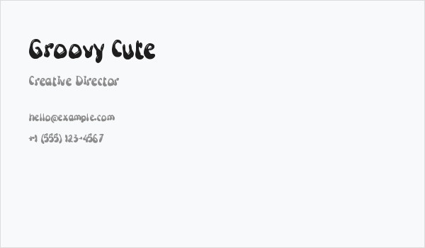 Groovy Cute Business Card