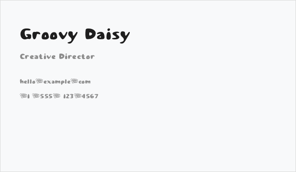 Groovy Daisy Business Card