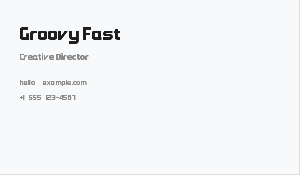 Groovy Fast Business Card