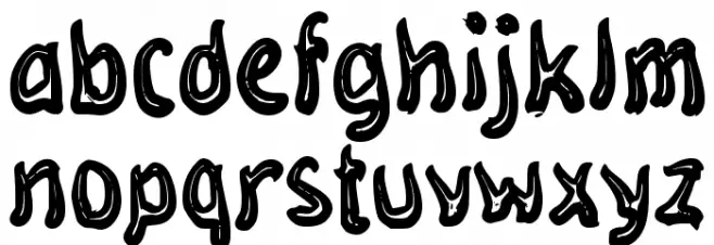 Groovy Fire Font LOWERCASE