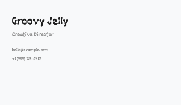 Groovy Jelly Business Card