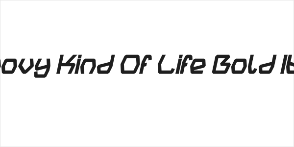 Groovy Kind Of Life Bold Italic Logo
