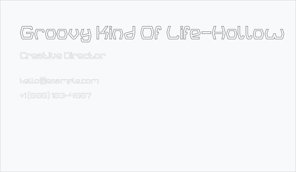 Groovy Kind Of Life-Hollow Business Card