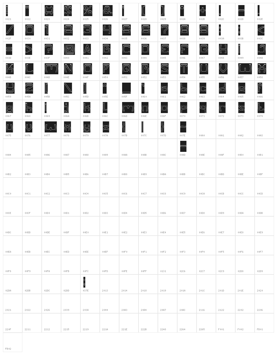 Groovy Kind Of Life-Hollow Character Map