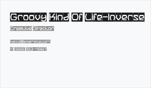 Groovy Kind Of Life-Inverse Business Card