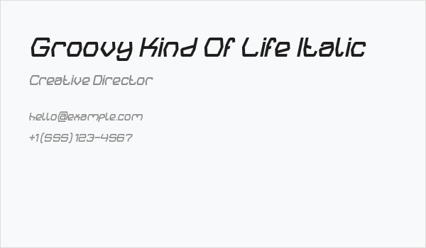 Groovy Kind Of Life Italic Business Card
