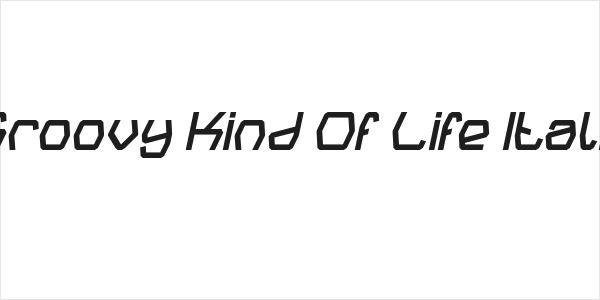 Groovy Kind Of Life Italic Logo