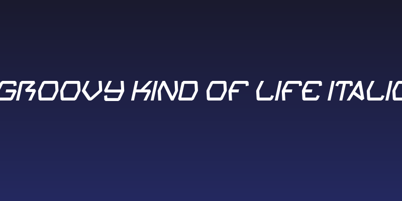 Groovy Kind Of Life Italic Social Header