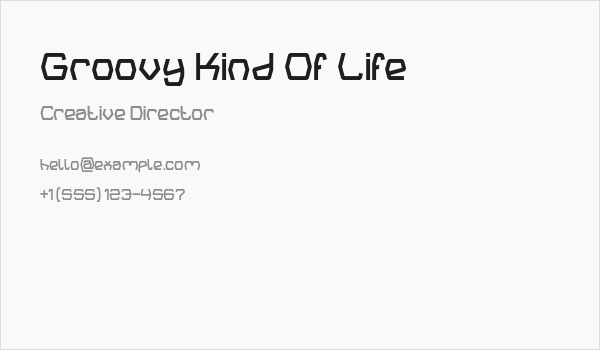 Groovy Kind Of Life Business Card