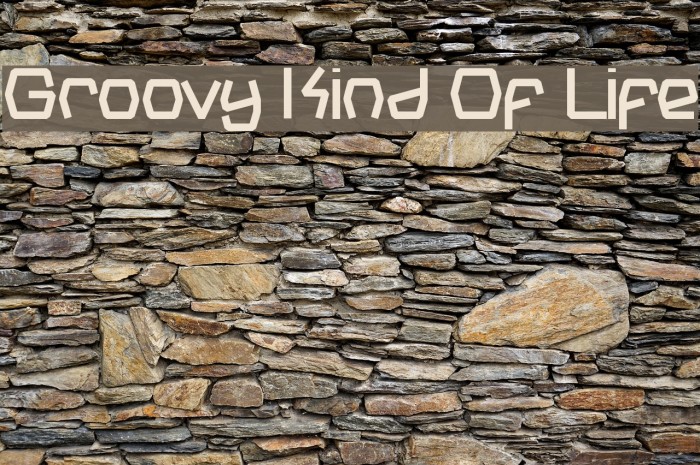 Groovy Kind Of Life Font examples