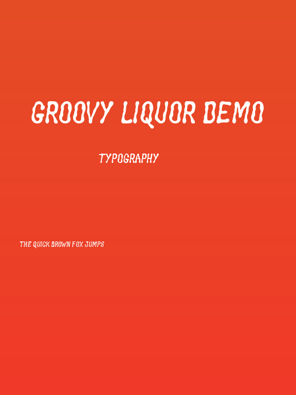Groovy Liquor Demo Poster