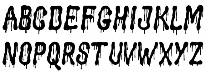 Groovy Liquor Drip Demo Caratteri MINUSCOLO