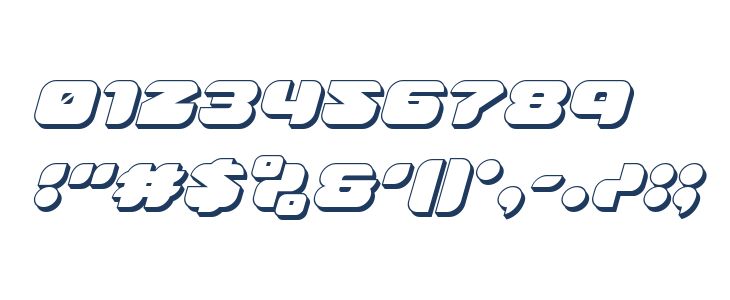 Groovy Smoothie 3D Italic Other Characters