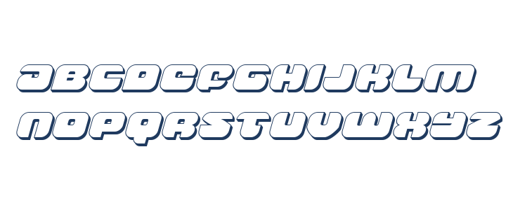 Groovy Smoothie 3D Italic Lowercase